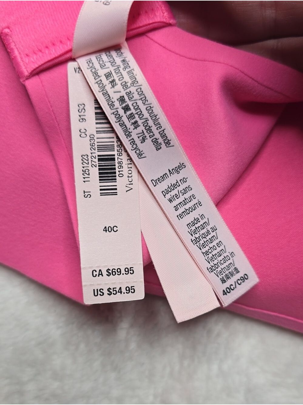 Victoria's Secret Dream Angels Wireless Push-Up Bra Sz 40C NWT - Picture 5 of 7